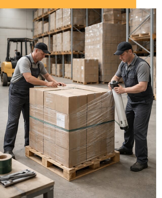 Упаковка и паллетирование грузов от 3579 руб: защита и крепление