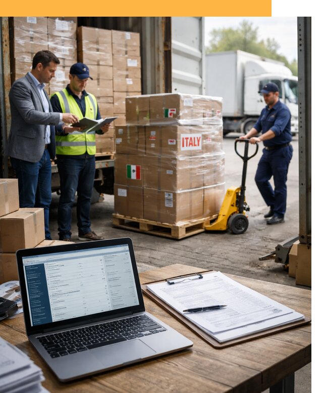 Доставка грузов из Италии: морские и авиаперевозки от 18407